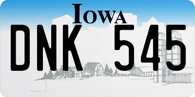 IA license plate DNK545