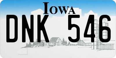 IA license plate DNK546