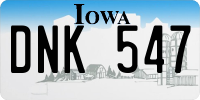 IA license plate DNK547