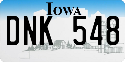 IA license plate DNK548