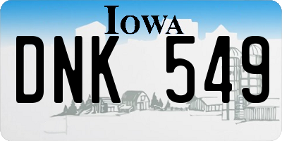 IA license plate DNK549