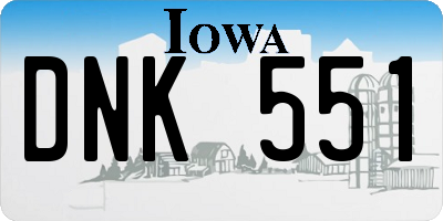IA license plate DNK551