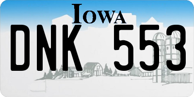 IA license plate DNK553