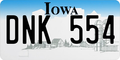 IA license plate DNK554