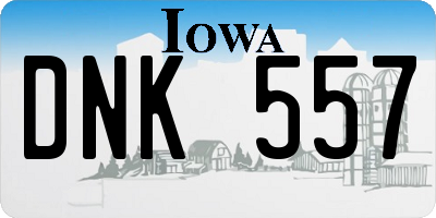 IA license plate DNK557