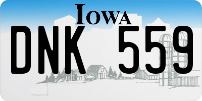 IA license plate DNK559