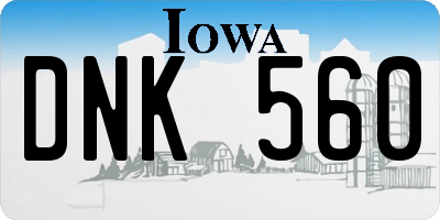 IA license plate DNK560