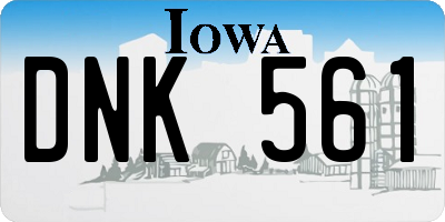 IA license plate DNK561