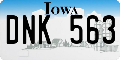 IA license plate DNK563
