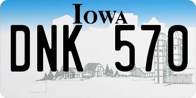 IA license plate DNK570