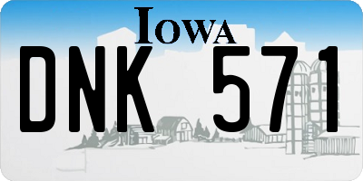 IA license plate DNK571