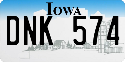 IA license plate DNK574