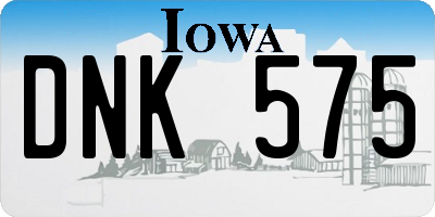 IA license plate DNK575