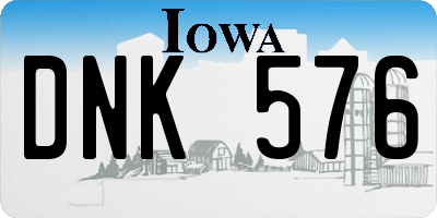 IA license plate DNK576