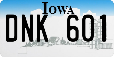 IA license plate DNK601