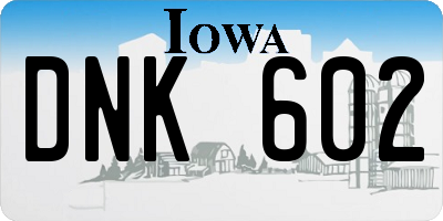 IA license plate DNK602