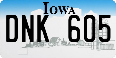 IA license plate DNK605