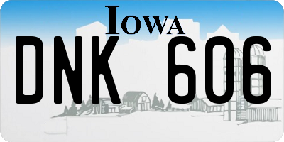 IA license plate DNK606