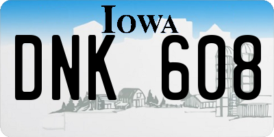 IA license plate DNK608