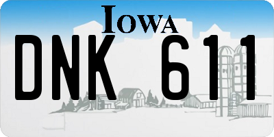 IA license plate DNK611