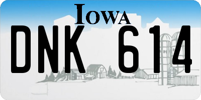 IA license plate DNK614