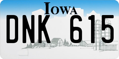 IA license plate DNK615
