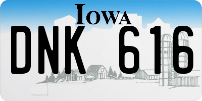 IA license plate DNK616