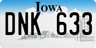 IA license plate DNK633