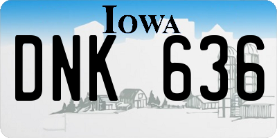 IA license plate DNK636