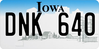 IA license plate DNK640