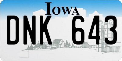 IA license plate DNK643