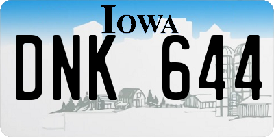 IA license plate DNK644