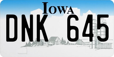 IA license plate DNK645