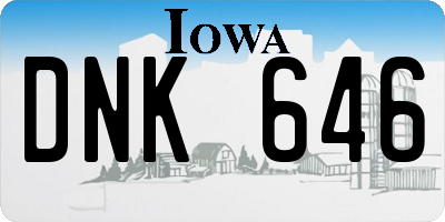 IA license plate DNK646