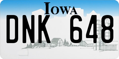 IA license plate DNK648