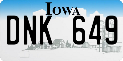 IA license plate DNK649