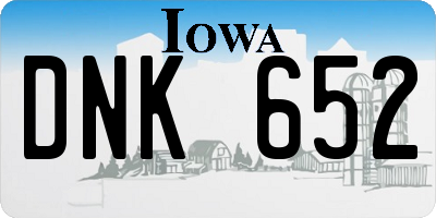 IA license plate DNK652