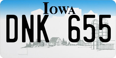 IA license plate DNK655