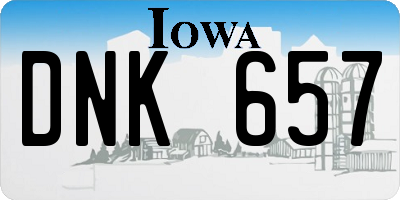 IA license plate DNK657