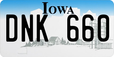 IA license plate DNK660