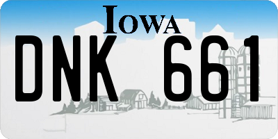 IA license plate DNK661