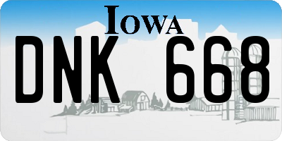 IA license plate DNK668