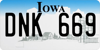IA license plate DNK669