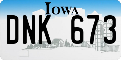 IA license plate DNK673