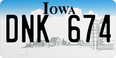 IA license plate DNK674