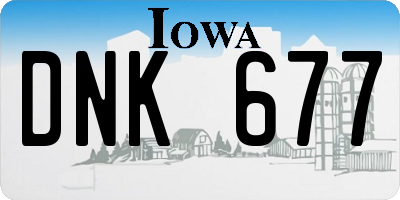 IA license plate DNK677