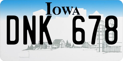 IA license plate DNK678