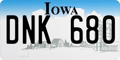 IA license plate DNK680