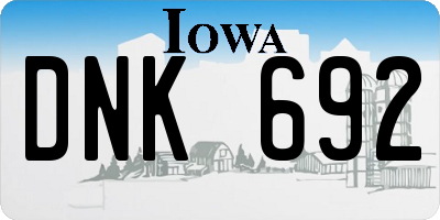 IA license plate DNK692