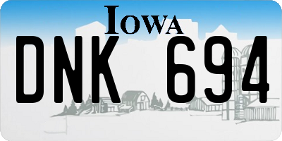 IA license plate DNK694